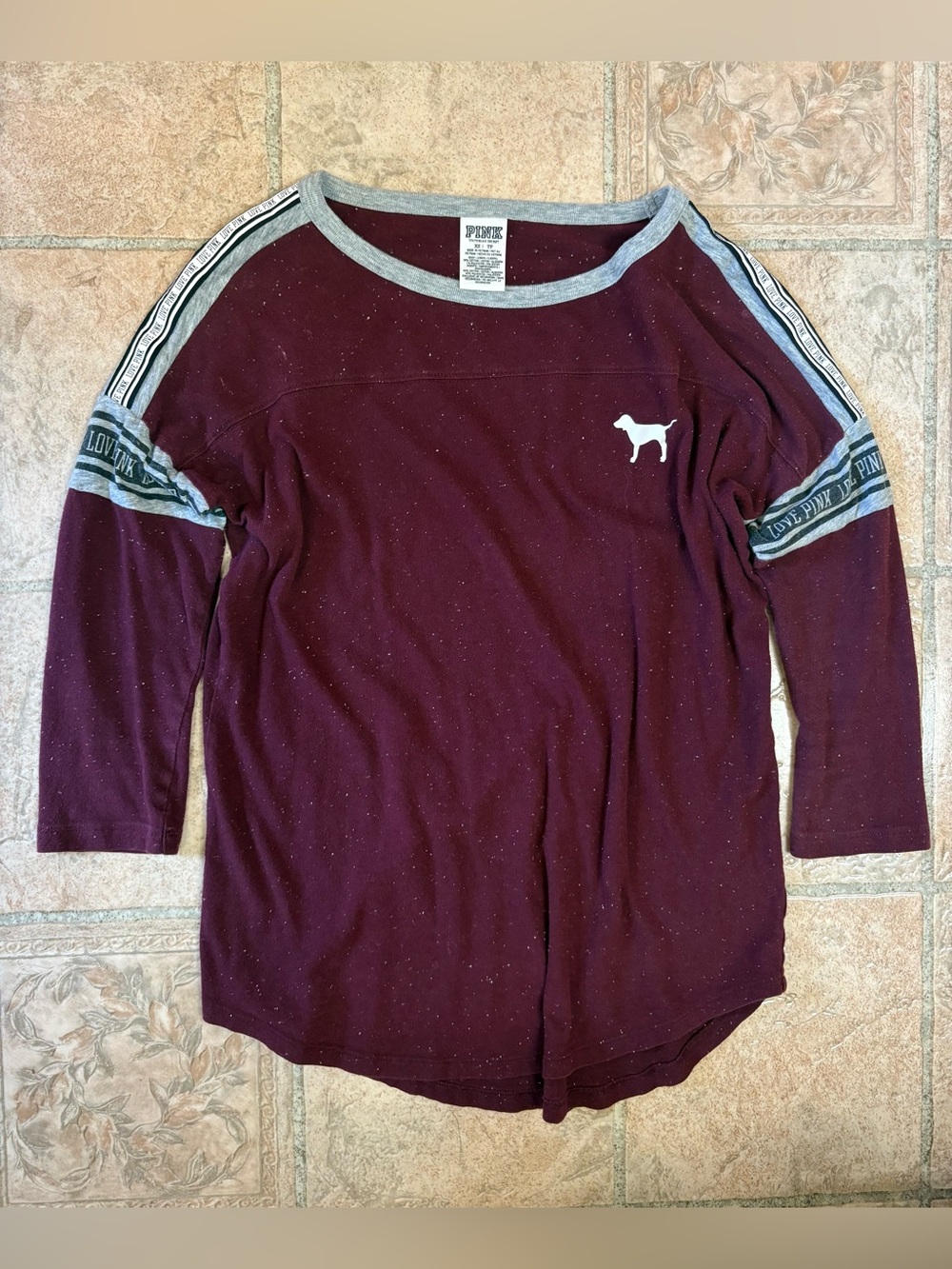 Pink Victoria’s Secret 3/4 sleeve shirt